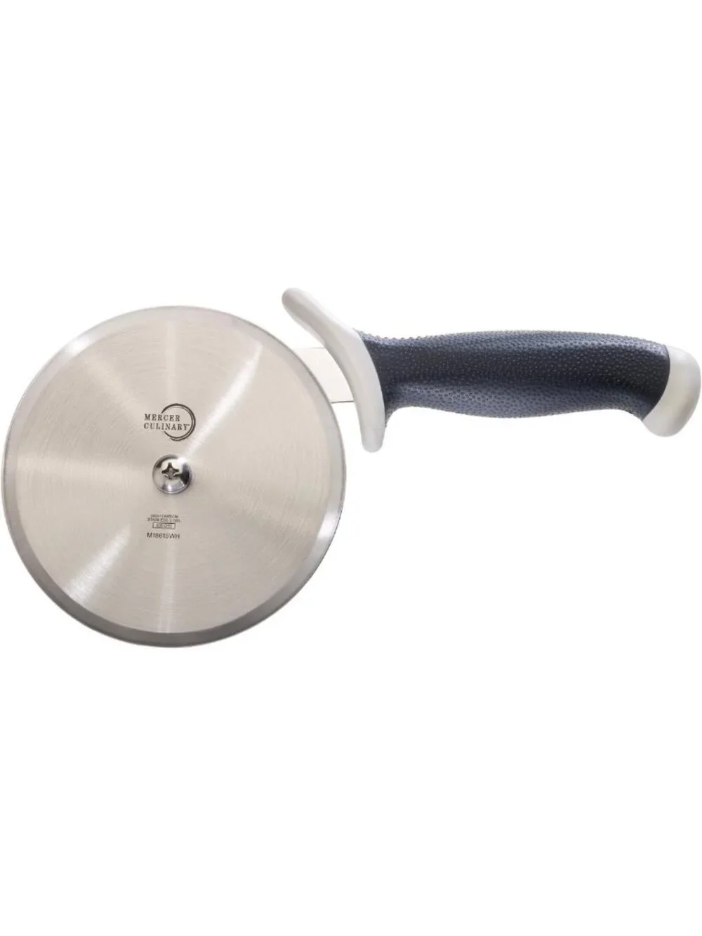 5-Inch Stainless Steel Pizza Cutter with White Handle - Durable Kitchen Tool
